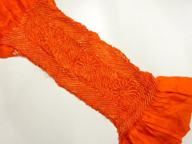 正絹　絞り　帯揚げ